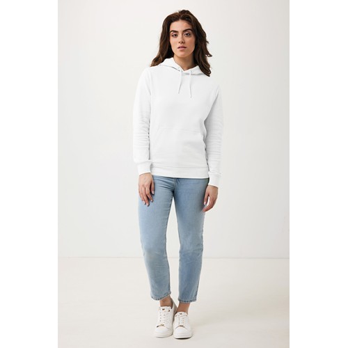 white IQONIQ Rila Sudadera Capucha Light Weight Algodón Reciclado