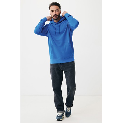 azulón IQONIQ Rila Sudadera Capucha Light Weight Algodón Reciclado