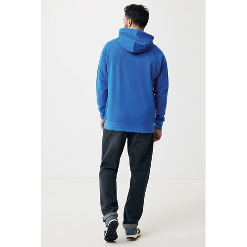 azulón IQONIQ Rila Sudadera Capucha Light Weight Algodón Reciclado