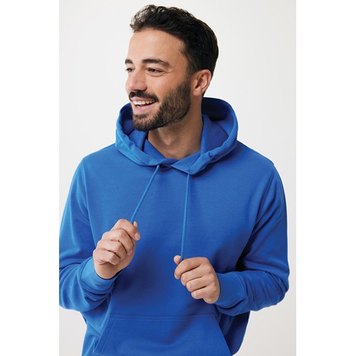 azulón IQONIQ Rila Sudadera Capucha Light Weight Algodón Reciclado