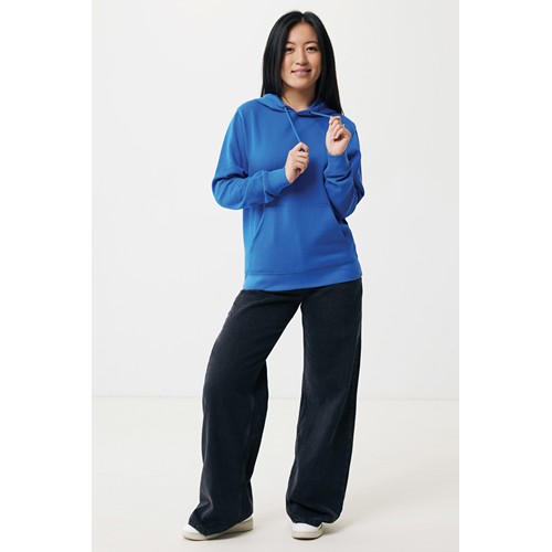 azulón IQONIQ Rila Sudadera Capucha Light Weight Algodón Reciclado