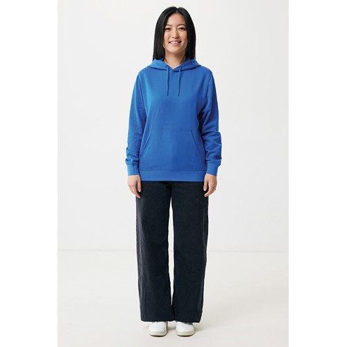 azulón IQONIQ Rila Sudadera Capucha Light Weight Algodón Reciclado