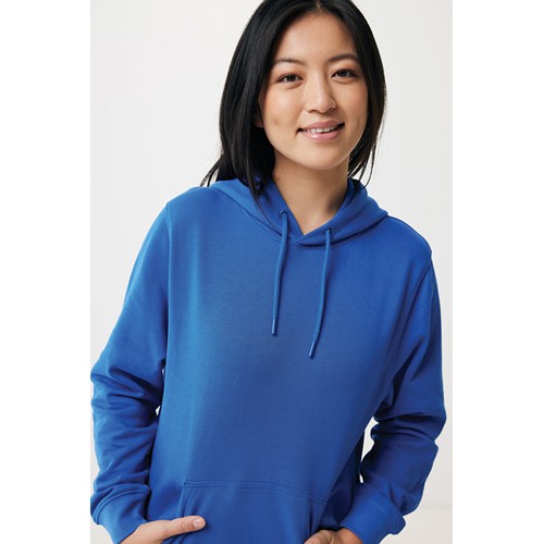 azulón IQONIQ Rila Sudadera Capucha Light Weight Algodón Reciclado