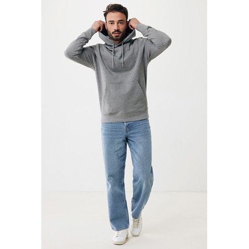 antracita claro moteado IQONIQ Rila Sudadera Capucha Light Weight Algodón Reciclado