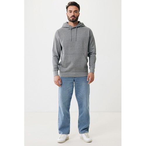 antracita claro moteado IQONIQ Rila Sudadera Capucha Light Weight Algodón Reciclado
