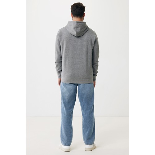 antracita claro moteado IQONIQ Rila Sudadera Capucha Light Weight Algodón Reciclado