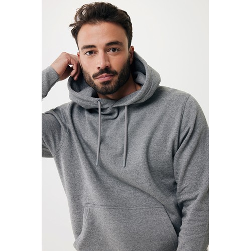 antracita claro moteado IQONIQ Rila Sudadera Capucha Light Weight Algodón Reciclado