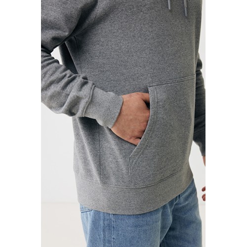 antracita claro moteado IQONIQ Rila Sudadera Capucha Light Weight Algodón Reciclado