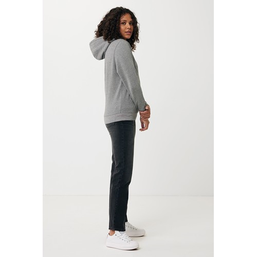 antracita claro moteado IQONIQ Rila Sudadera Capucha Light Weight Algodón Reciclado