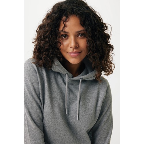 antracita claro moteado IQONIQ Rila Sudadera Capucha Light Weight Algodón Reciclado