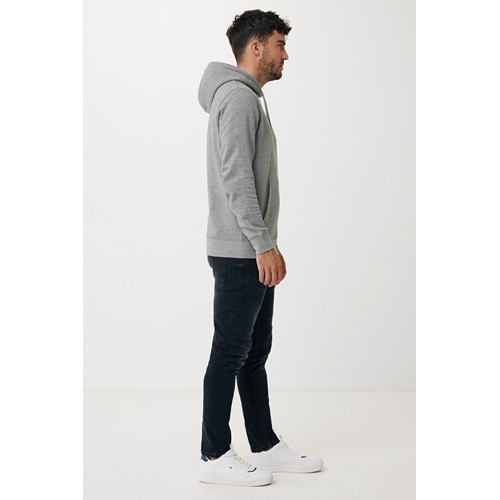 antracita claro moteado IQONIQ Rila Sudadera Capucha Light Weight Algodón Reciclado
