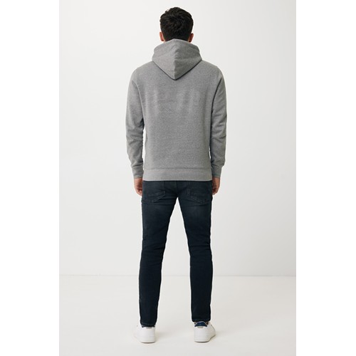 antracita claro moteado IQONIQ Rila Sudadera Capucha Light Weight Algodón Reciclado
