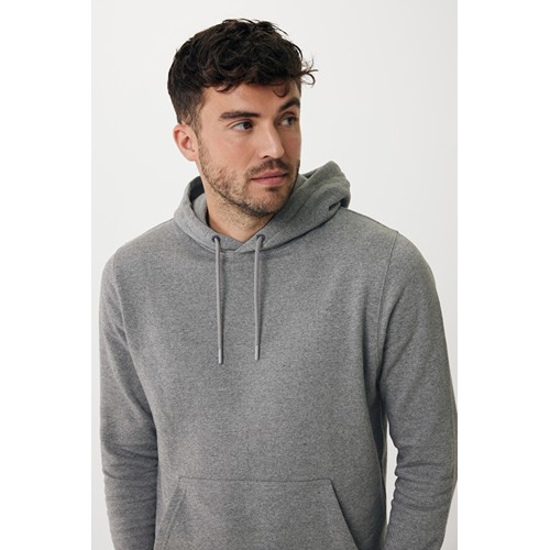 antracita claro moteado IQONIQ Rila Sudadera Capucha Light Weight Algodón Reciclado