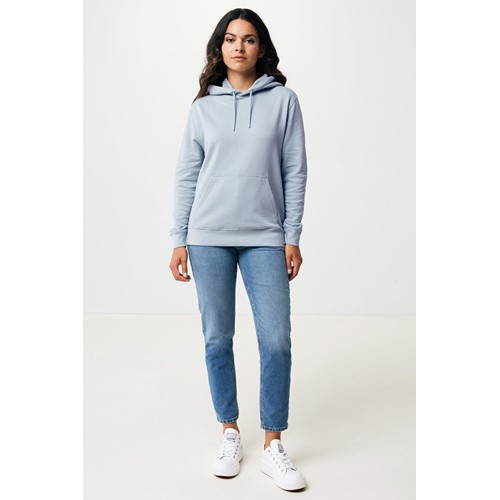 azul celeste IQONIQ Rila Sudadera Capucha Light Weight Algodón Reciclado