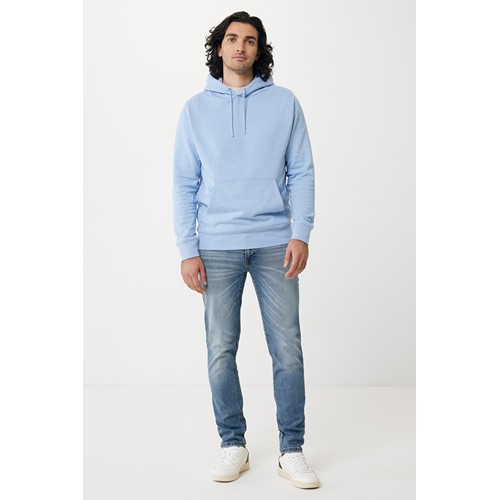 azul celeste IQONIQ Rila Sudadera Capucha Light Weight Algodón Reciclado
