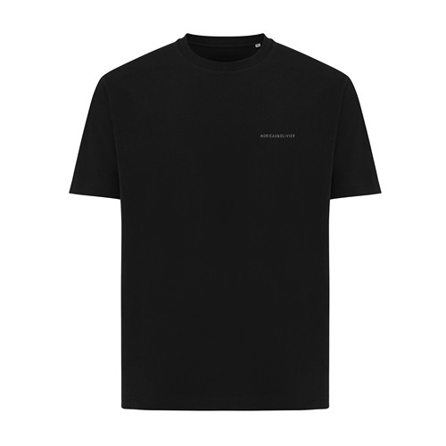 black IQONIQ Teide Camiseta Boxy Fit Algodón Reciclado