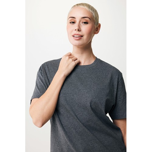 antracita chiné IQONIQ Teide Camiseta Boxy Fit Algodón Reciclado