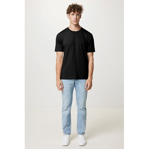 black IQONIQ Teide Camiseta Boxy Fit Algodón Reciclado