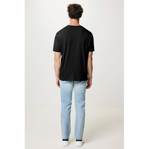 black IQONIQ Teide Camiseta Boxy Fit Algodón Reciclado