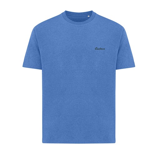 azul chiné IQONIQ Teide Camiseta Boxy Fit Algodón Reciclado