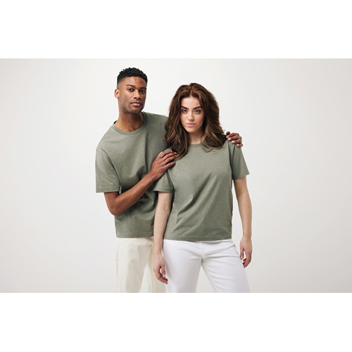 verde chiné IQONIQ Teide Camiseta Boxy Fit Algodón Reciclado