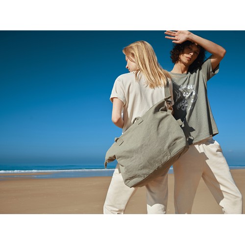 verde chiné IQONIQ Teide Camiseta Boxy Fit Algodón Reciclado