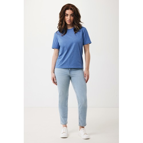 azul chiné IQONIQ Teide Camiseta Boxy Fit Algodón Reciclado
