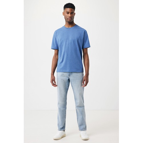 azul chiné IQONIQ Teide Camiseta Boxy Fit Algodón Reciclado