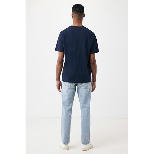 azul marino IQONIQ Teide Camiseta Boxy Fit Algodón Reciclado