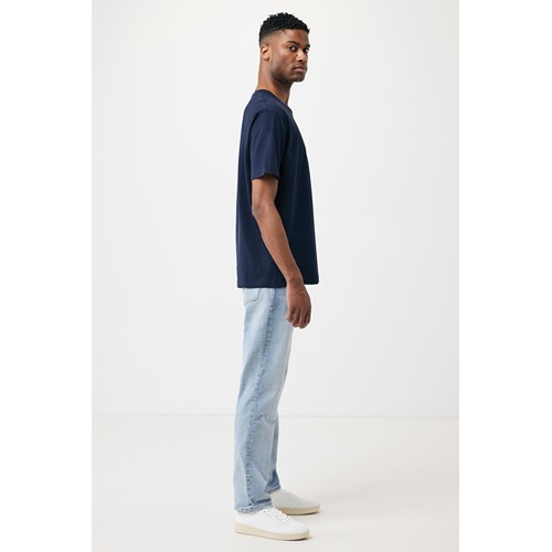 azul marino IQONIQ Teide Camiseta Boxy Fit Algodón Reciclado