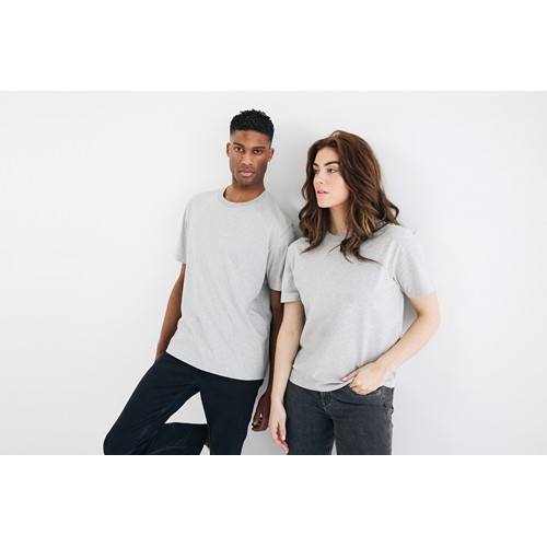 gris chiné IQONIQ Teide Camiseta Boxy Fit Algodón Reciclado