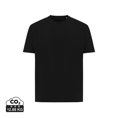 black IQONIQ Teide Camiseta Boxy Fit Algodón Reciclado