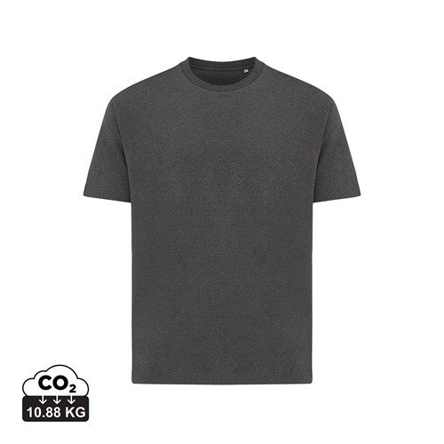 antracita chiné IQONIQ Teide Camiseta Boxy Fit Algodón Reciclado