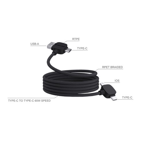 Cable magnético TPE/PET reciclado Urban Vitamin Stockton 65W