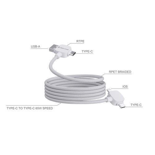 Cable magnético TPE/PET reciclado Urban Vitamin Stockton 65W