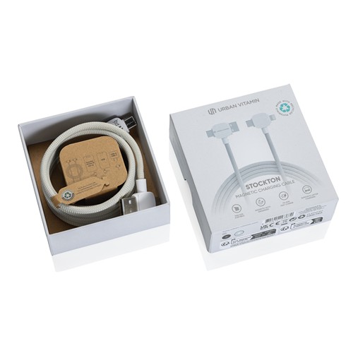 white Cable magnético TPE/PET reciclado Urban Vitamin Stockton 65W