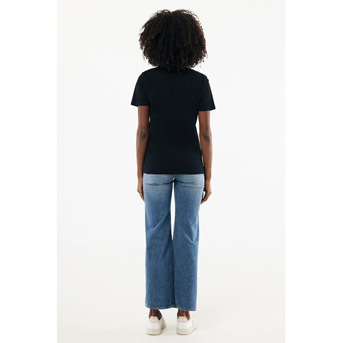 black IQONIQ Brett Camiseta Medium Weight Algodón Reciclado