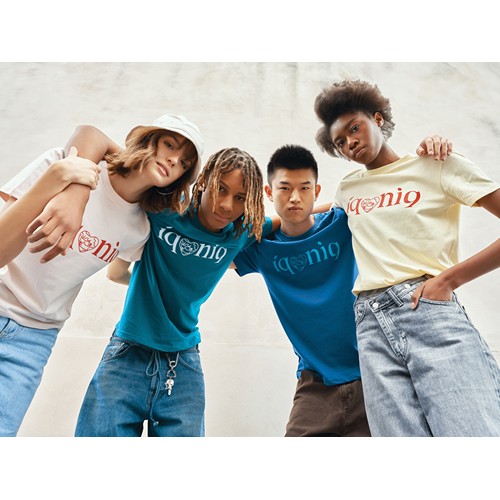 azulón IQONIQ Brett Camiseta Medium Weight Algodón Reciclado