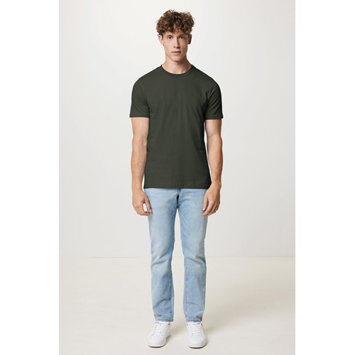 kaki IQONIQ Brett Camiseta Medium Weight Algodón Reciclado