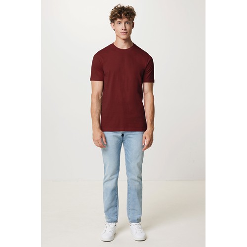 burdeos IQONIQ Brett Camiseta Medium Weight Algodón Reciclado