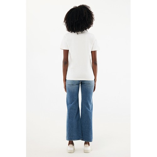 marfil IQONIQ Brett Camiseta Medium Weight Algodón Reciclado