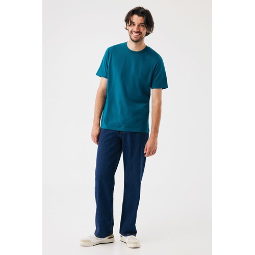 azul azulado profundo IQONIQ Brett Camiseta Medium Weight Algodón Reciclado