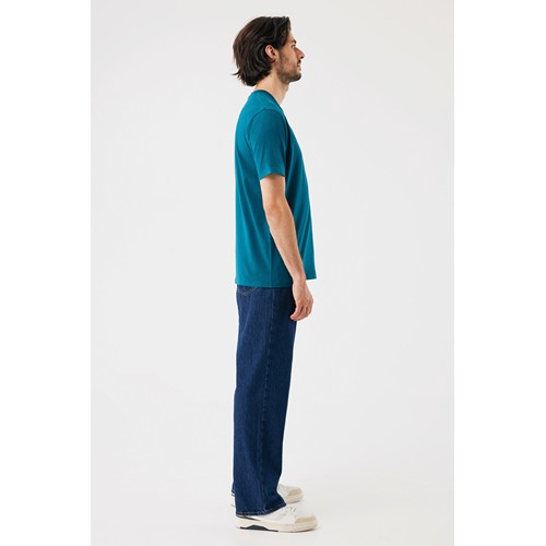 azul azulado profundo IQONIQ Brett Camiseta Medium Weight Algodón Reciclado