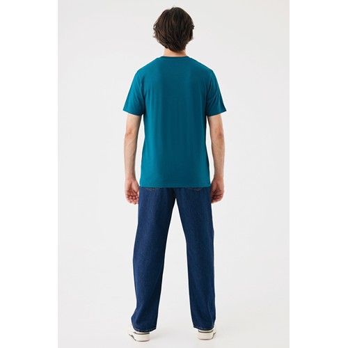 azul azulado profundo IQONIQ Brett Camiseta Medium Weight Algodón Reciclado