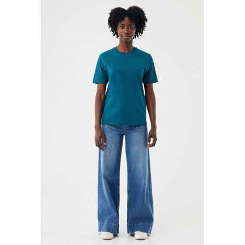azul azulado profundo IQONIQ Brett Camiseta Medium Weight Algodón Reciclado