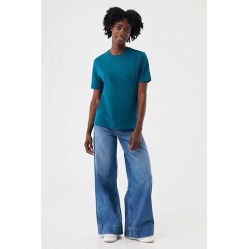 azul azulado profundo IQONIQ Brett Camiseta Medium Weight Algodón Reciclado