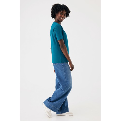 azul azulado profundo IQONIQ Brett Camiseta Medium Weight Algodón Reciclado
