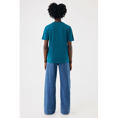 azul azulado profundo IQONIQ Brett Camiseta Medium Weight Algodón Reciclado