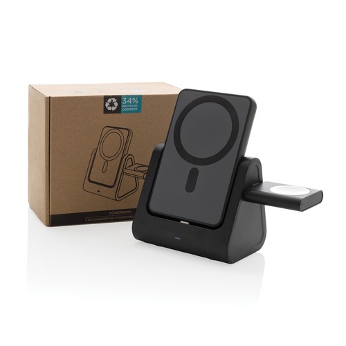 Cargador Powerbase 3 en 1 de plástico reciclado  RCS