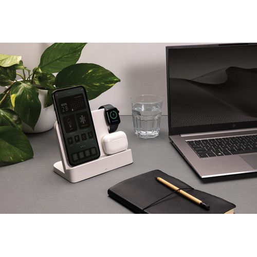 white Cargador 3 en 1 RCS plástico reciclado 15W